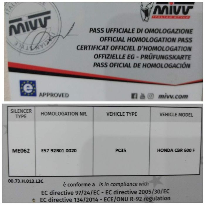 Evacuare Mivv Carbon cbr F4 i cu Omologare