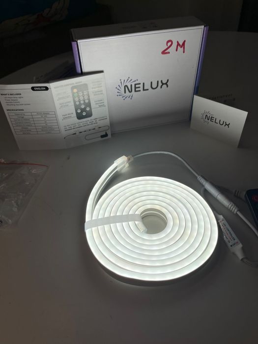 Neon led strip banda led neon 2m waterproof furtun siliconic nou