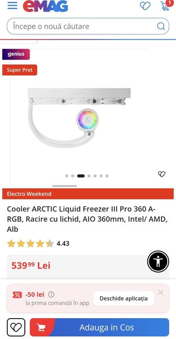Racire lichid ARCTIC Liquid Freezer III Pro AIO 360mm A RGB
