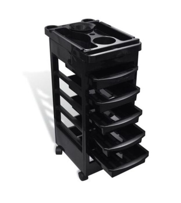 Cărucior cu roți pentru salon de coafură