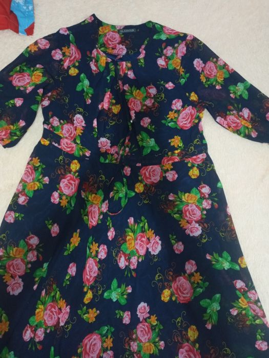 Шифоновое платье 54 размера