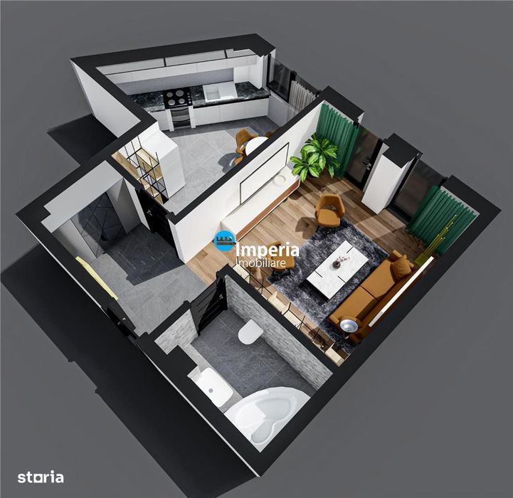 Apartament 1 cam D, Bl nou, 42 mp