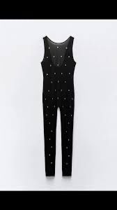 Прозрачен гащеризон ZARA с камъни