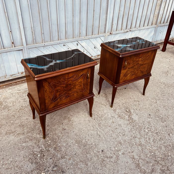 Винтидж италиански нощни шкафчета – комплект - неокласически стил