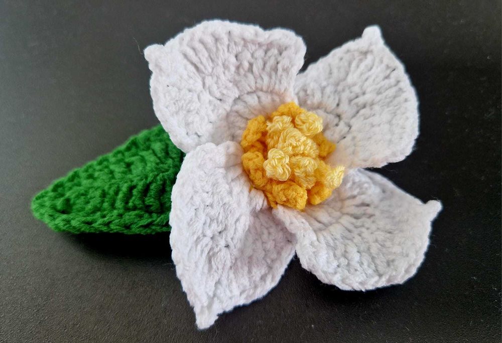 brose crosetate sub forma de flori (iasomie, mac, floarea soarelui, trandafir)