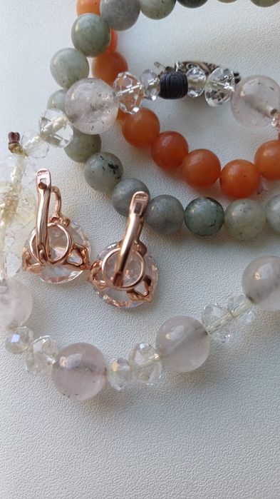 Серьги и подвеска 585 пробы