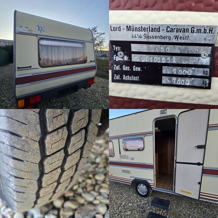 Rulota Münsterland 4 persoane cu Cort in fata/Import Germania/