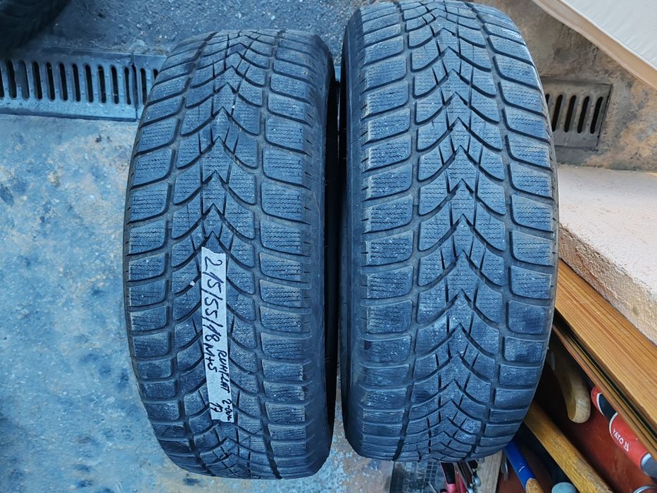Vând cauciucuri 215/55/18 M+S 2 buc//Runflat// imp Germania