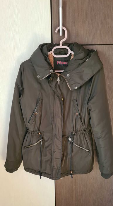 Geacă parka de fâș îmblănită