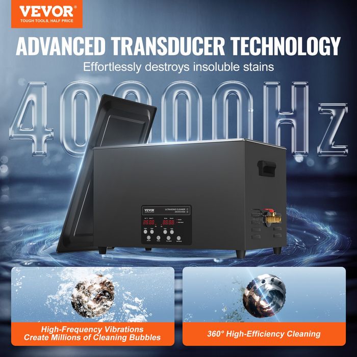 Curatator Ultrasonic 30L 600W cu Degazare 40kHz