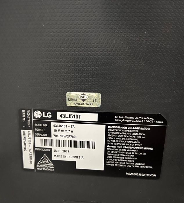 Телевизор LG 43 орг