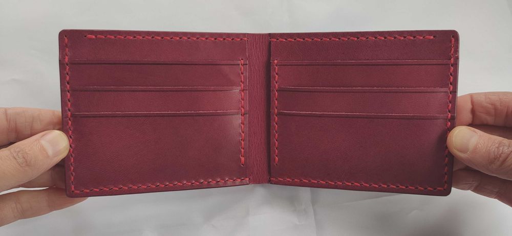 Ръчно изработени минималистични кожени портфейли за мъже, черни