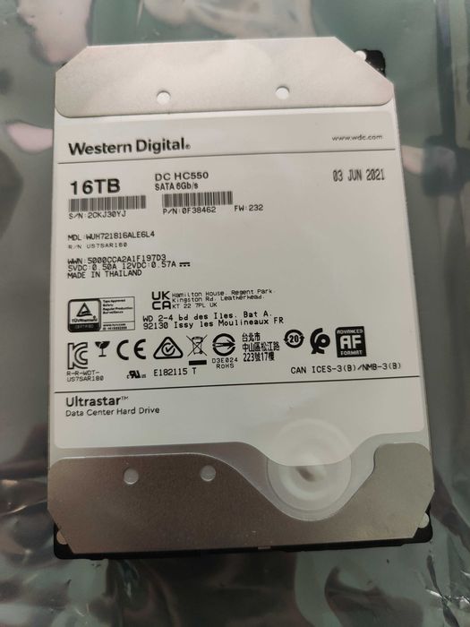 Hard Disk 16TB WD Ultrastar DC HC550 SATA3 Enterprise | Garanție 12 luni