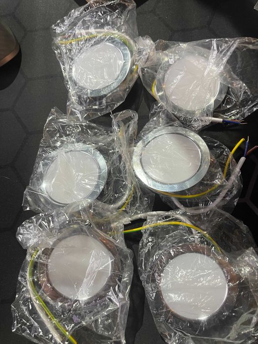 6 buc, spot led, cromat