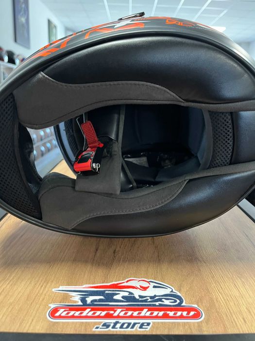 Мото каска за мотор  SCORPION EXO 391 orange/black,S 55-56см,като нова