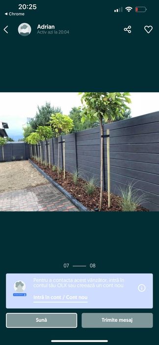 Gard din placi de beton