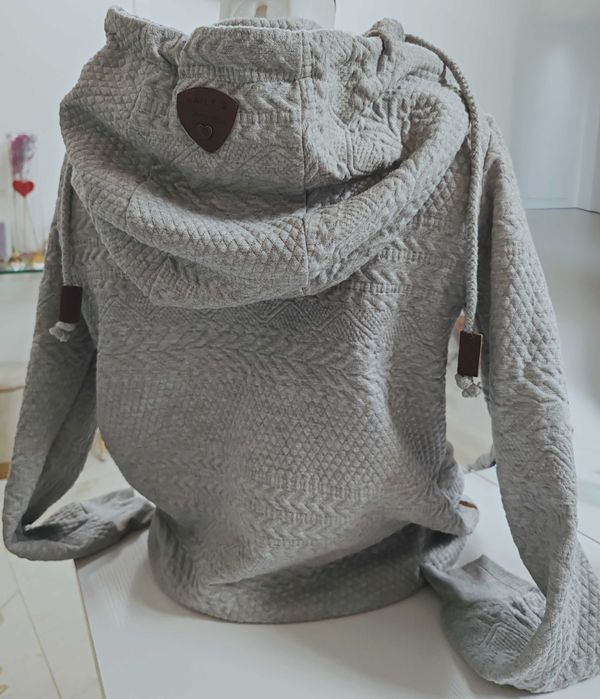 Hanorac model Hoodie Ja44nette cu guler "cowl neck" - Haily's, Mărimea L