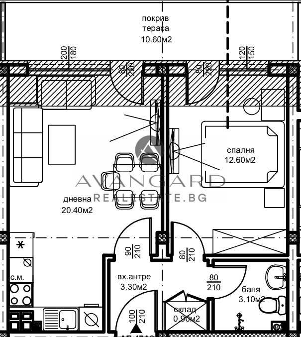 Продава се Двустаен апартамент в Пловдив, Остромила - 64 кв.м за 1454 €/кв.м - Снимка #1