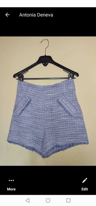 Къси  сини панталонки Zara