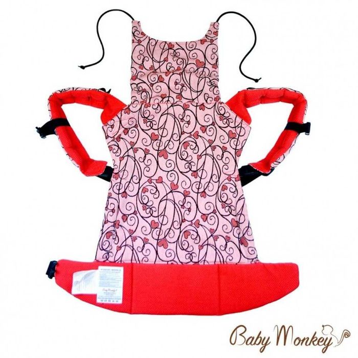 от 5+ месеца | Ергономична раница Baby Monkey Regolo - Heart
