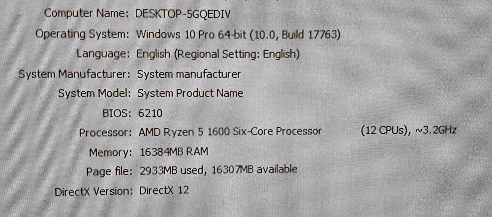 Unitate PC Ryzen 5 1600/GTX 960/16 GB DDR4/SSD+HDD/GTA5/CS GO