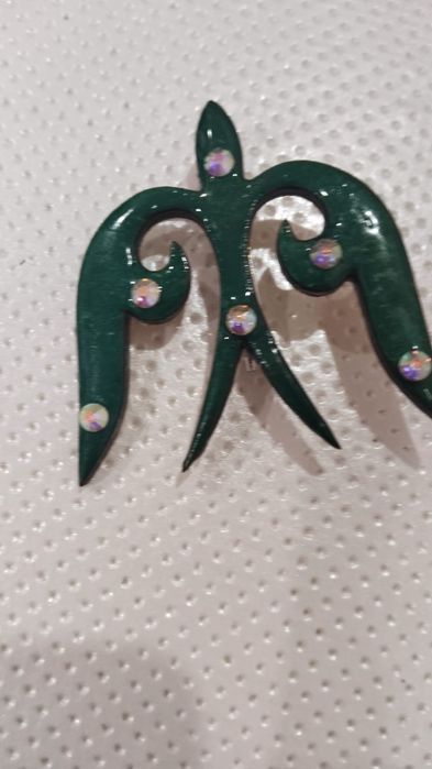 Этно брошь ручной работы