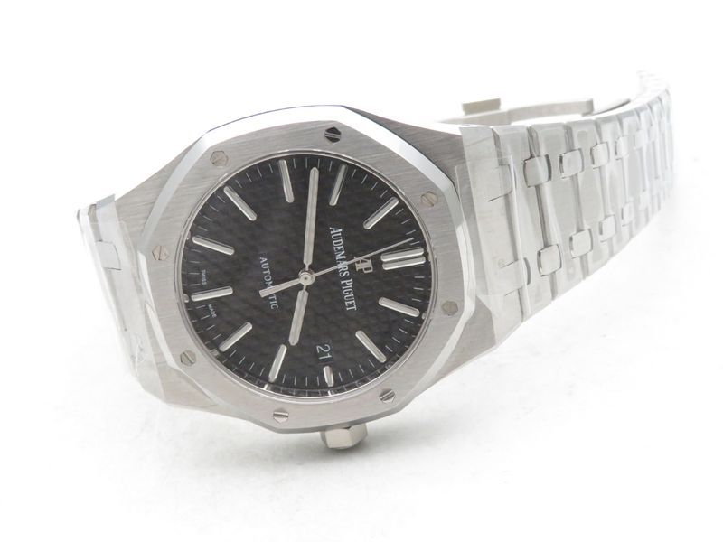Audemars Piguet Royal Oak 15400 41mm Черен циферблат - мъжки часовник - QC снимки
