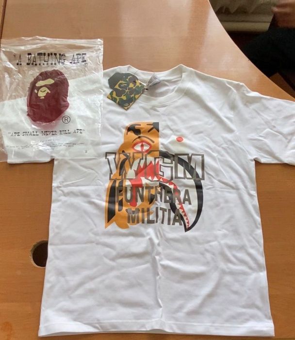 Bape футболка белая