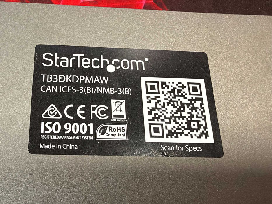 док станция STARTECH TB3DK2DPPD Thunderbolt 3