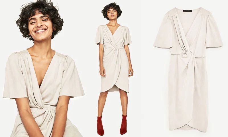 Кадифена рокля Zara