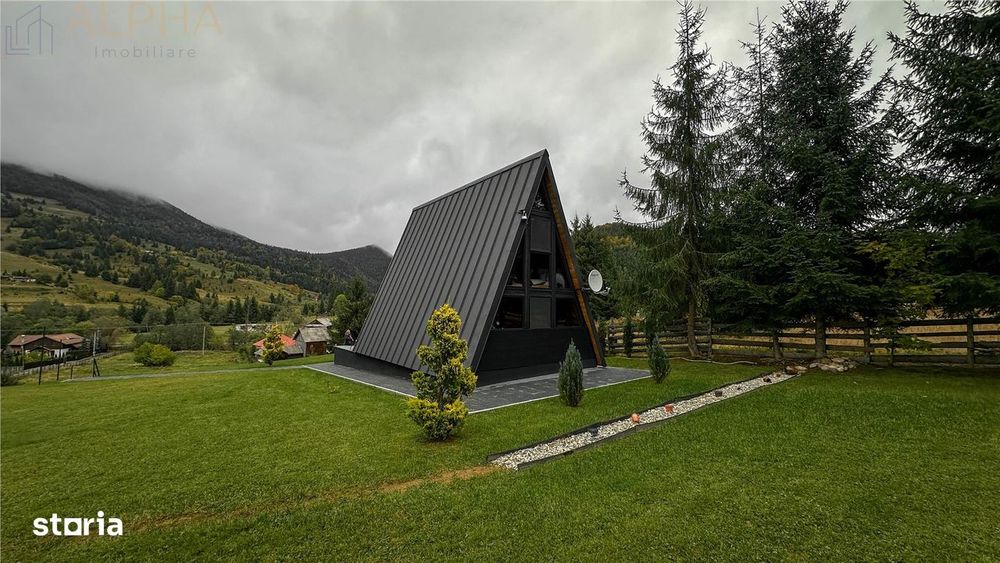 Cabana A Frame 115mp utili, Teren 3450mp, Coada Lacului Colibita