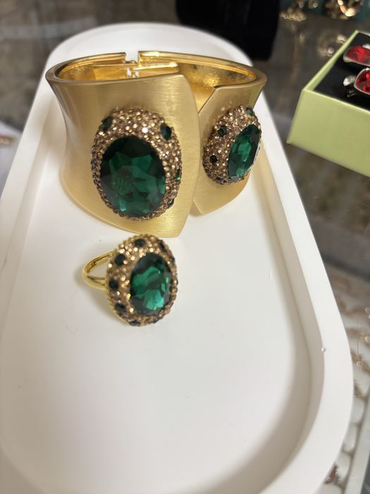 Набор султанит браслет кольцо