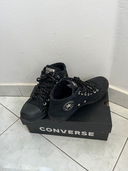 Sneakers mid-high de panza Converse/All Star Negru/Auriu deschis