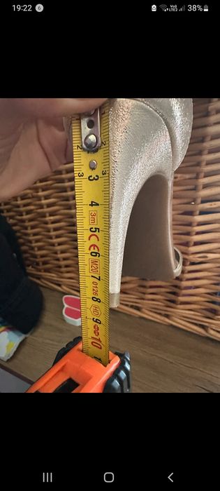 Sandale piele bej auriu