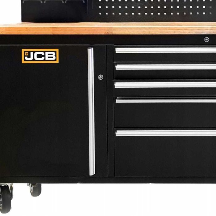 Подвижен шкаф за инструменти с работен плот JCB