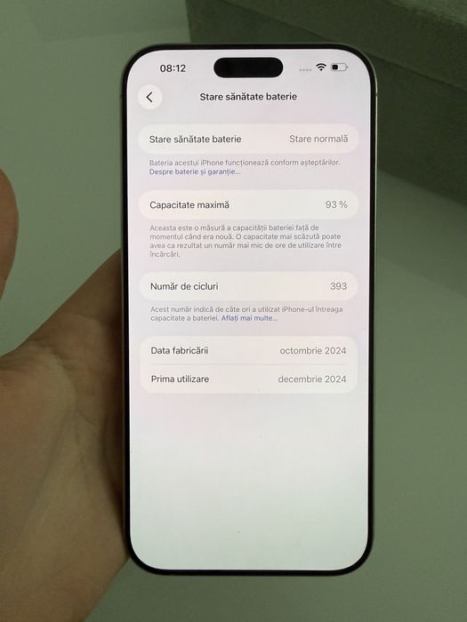 Iphone 16 pro max 256 gb 93% baterie