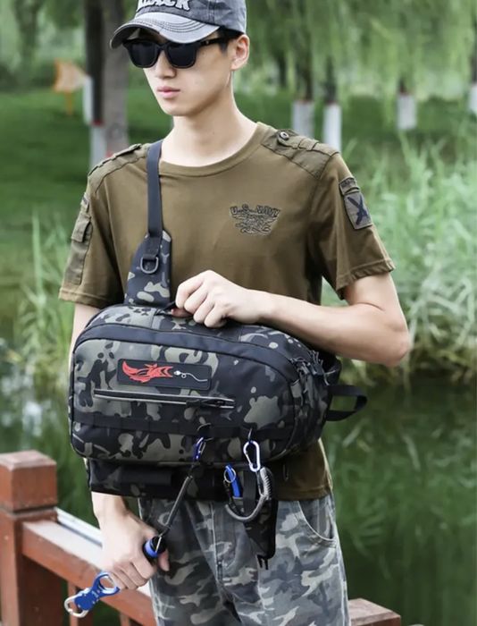 мъжка чанта за спининг Daiwа джобове за риболовни принадлежности