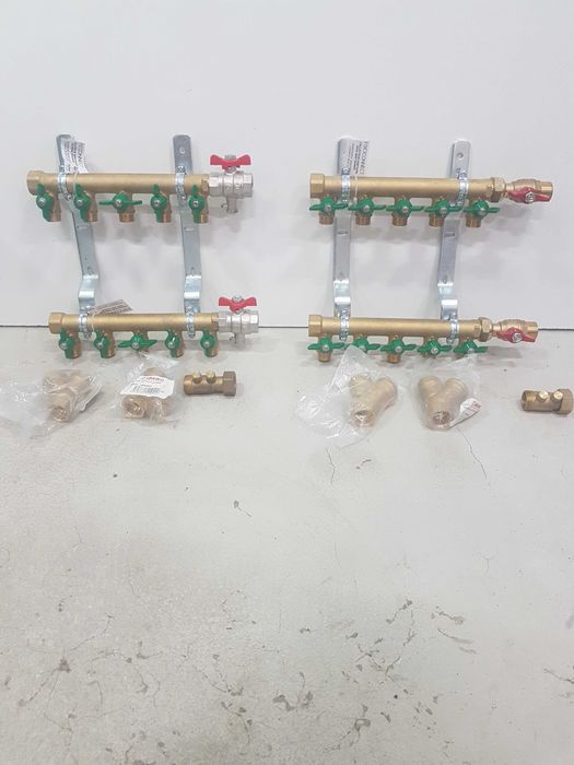 Distribuitoare încălzire – 5 circuite cu robineți + filtre Y (set comp