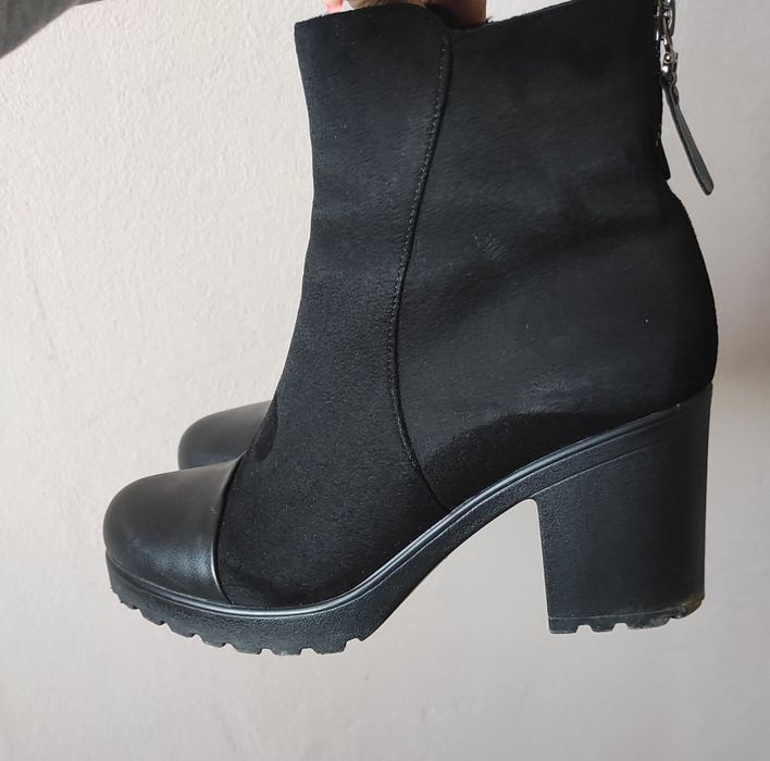 Дамски боти , черен велур