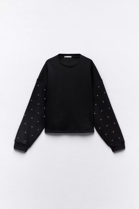 Черен суичър ZARA S размер