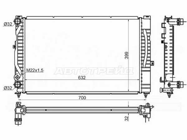 Радиатор Audi A4