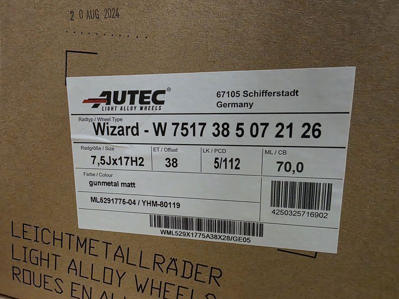 17цола 5х112 VW Audi Mercedes Skoda 5х112