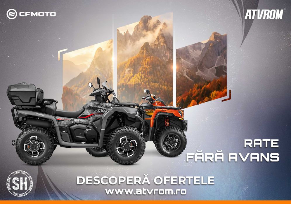 ATV, Motociclete, Scutere SH in Rate/Leasing (CFMOTO,Can-am,KTM)