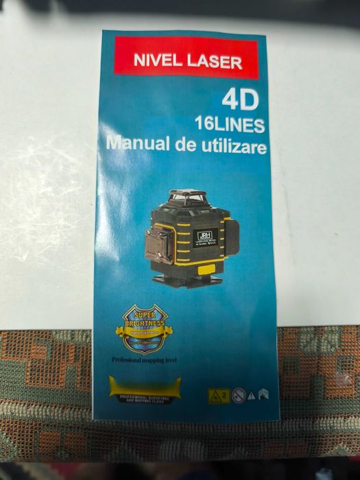 Nivela laser 4D cu 16 linii verzi ultra precise