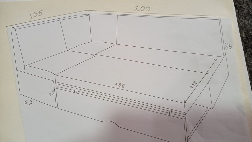 Кухненски ъгъл с подматрак