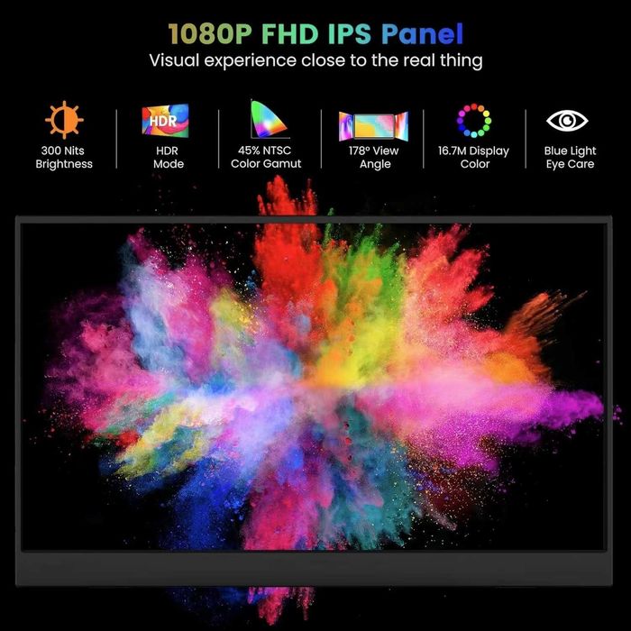 15,6 FullHD монитор для телефонов и ноутбуков ,компьютеров и приставок