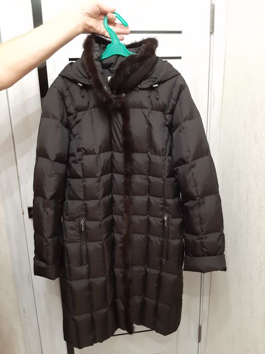 Зимний длинный пуховик