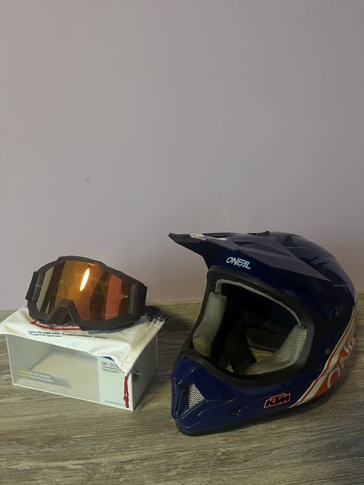 Каска o’neal + очила на 100%