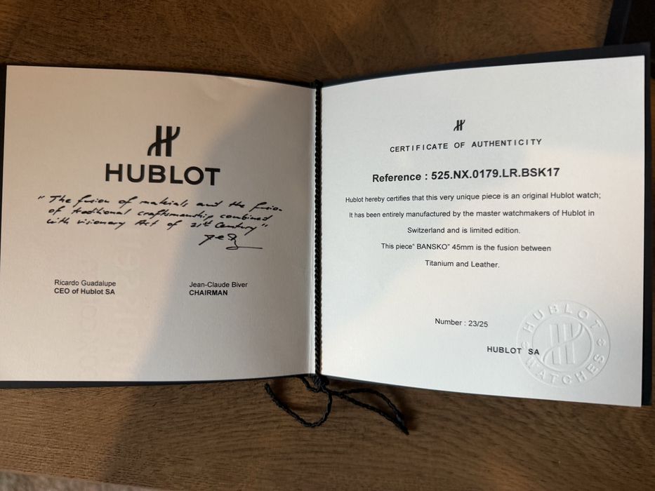 Hublot Classic Fusion "BANSKO" Limited Edition 23/25 | ПЪЛЕН КОМПЛЕКТ