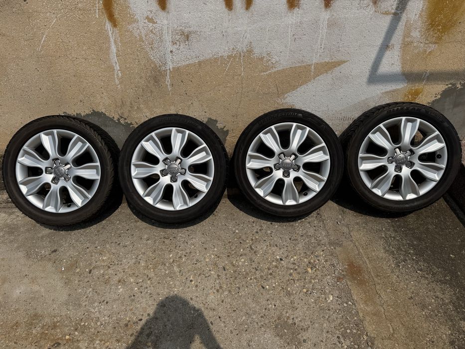 Jante Audi A1 A3 A4 cu cauc Bridgestone iarna 195/50/R16 dot2016 5-6mm